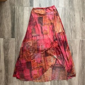 Beautiful sheer anthropologie high low skirt